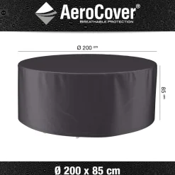 AEROCOVER - Housse de protection respirante pour table de jardin pour table ø200xh85 cm