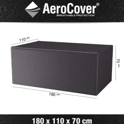 AEROCOVER - Housse de protection respirante pour table de jardin pour table 180x110xh70 cm