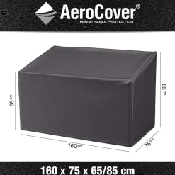 AEROCOVER - Housse de protection respirante pour banc de jardin pour banc 160x75x65/85 cm