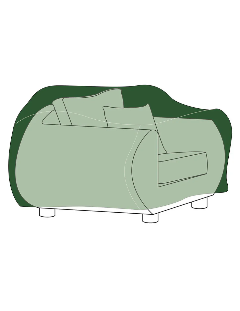 ALTADEX - Housse de protection housse fauteuil 130x90x70cm 240gr/m²