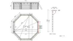 ALTANKA - Piscine de jardin en bois - 4,71x4,72 x h.1,20m