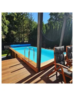 ALTANKA - Piscine en bois aqua 6,1x2,85 - h.1,31 m cadre en métal, sans dalle béton - bas7307ospu+sza - altanka