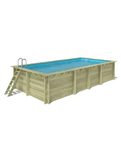 ALTANKA - Piscine en bois aqua 7x3,75 - h.1,45 m fixations à sceller - bas7308ospi - altanka
