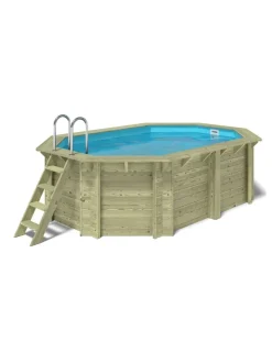 ALTANKA - Piscine en bois nemo 4,3x3 - h.1,18 m fixations à visser - bas7302ospl - altanka