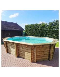 ALTANKA - Piscine en bois nemo 4,3x3 - h.1,18 m fixations à visser - bas7302ospl - altanka