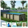 ALTANKA - Piscine en bois aqua 7x3,75 - h.1,45 m fixations à visser - bas7308ospl+sza - altanka