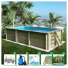 ALTANKA - Piscine en bois aqua 6,1x2,85 - h.1,31 m fixations à sceller - bas7307ospi - altanka