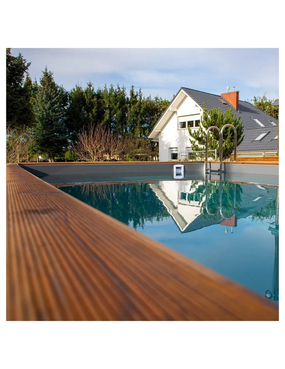 ALTANKA - Piscine en bois aqua 6,1x2,85 - h.1,31 m fixations à sceller - bas7307ospi - altanka