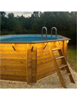 ALTANKA - Piscine en bois nemo 5,79x3,49 - h.1,45 m fixations à sceller - bas7304ospi - altanka