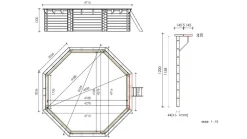 ALTANKA - Piscine en bois 4,71x4,72 - h.1,20 m autoportante - bas753osp+sza7 - altanka