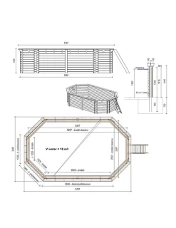 ALTANKA - Piscine en bois nemo 5,79x3,49 - h.1,45 m cadre en métal, sans dalle béton - bas7304ospu+sza - altanka