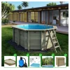 ALTANKA - Piscine en bois nemo 4,3x3 - h.1,31 m cadre en métal, sans dalle béton - bas7303ospu+sza - altanka