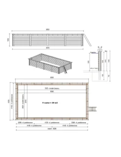 ALTANKA - Piscine en bois aqua 8,5x4,35 - h.1,45 m fixations à visser - bas7309ospl+sza - altanka