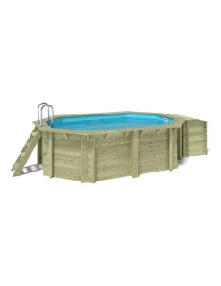 ALTANKA - Piscine en bois nemo 4,3x3 - h.1,31 m fixations à sceller - bas7303ospi+sza - altanka