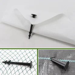 AQUAGART - 250 ancrages pour filets, ancrages au sol pour filet de bassin, filet de protection contre les feuilles, filet de recouvrement