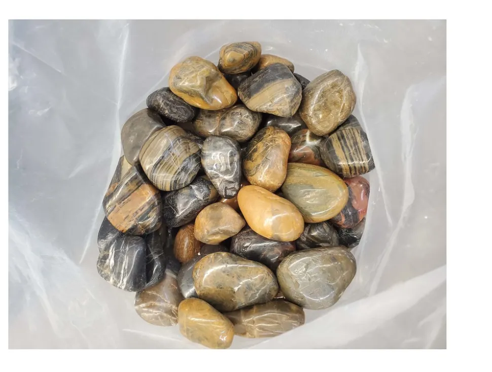 AQUAGART - 20 kg galets polis, gravier brillant, galets de rivière, cailloux, cailloux de jardin, gravier décoratif #