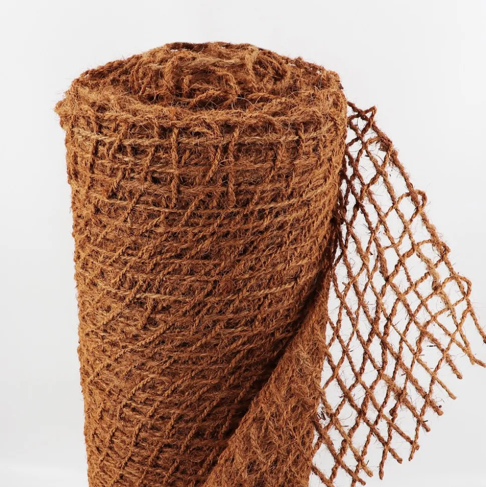 AQUAGART - 50 m filet anti-érosion, 1 m de large, liner pour bassin de jardin, natte en fibre de coco 450 g