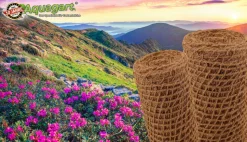 AQUAGART - 15 m filet anti-érosion, 1 m de large, liner pour bassin de jardin, natte en fibre de coco 450 g