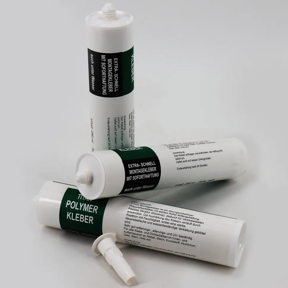 AQUAGART - 6 x colle, natte de bordure de bassin, bâche gravillonnée, filet anti-érosion pour le film de bassin 290 ml, blanc