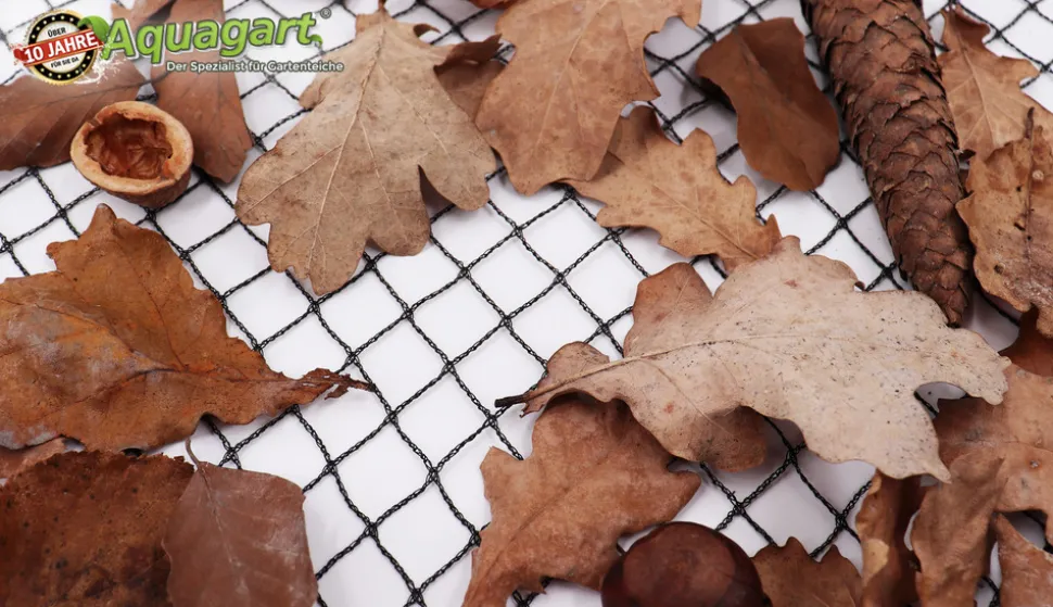 AQUAGART - Filet de bassin 26 m x 20 m, noir, filet d’étang à poisson, filet à feuilles, filet, filet de protection contre les oiseaux, robuste
