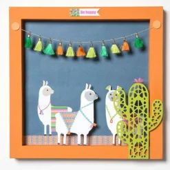 ARTEMIO - Silhouette en bois mdf origami - cactus 15 cm