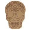 ARTEMIO - Silhouette en bois mdf - crâne - viva la vida - 15 x 11 x 0,5 cm