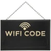ATMOSPHERA - Plaque mémo pour wifi code 35 x 22 cm
