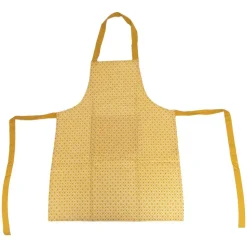 ATMOSPHERA CREATEUR D'INTERIEUR - Tablier imprimé "paty" - jaune ocre - coton 60x80 cm
