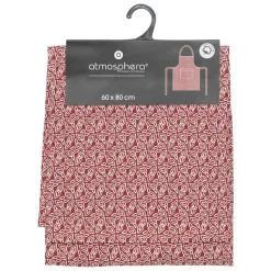 ATMOSPHERA CREATEUR D'INTERIEUR - Tablier imprimé "olia" - rouge - coton 60x80 cm