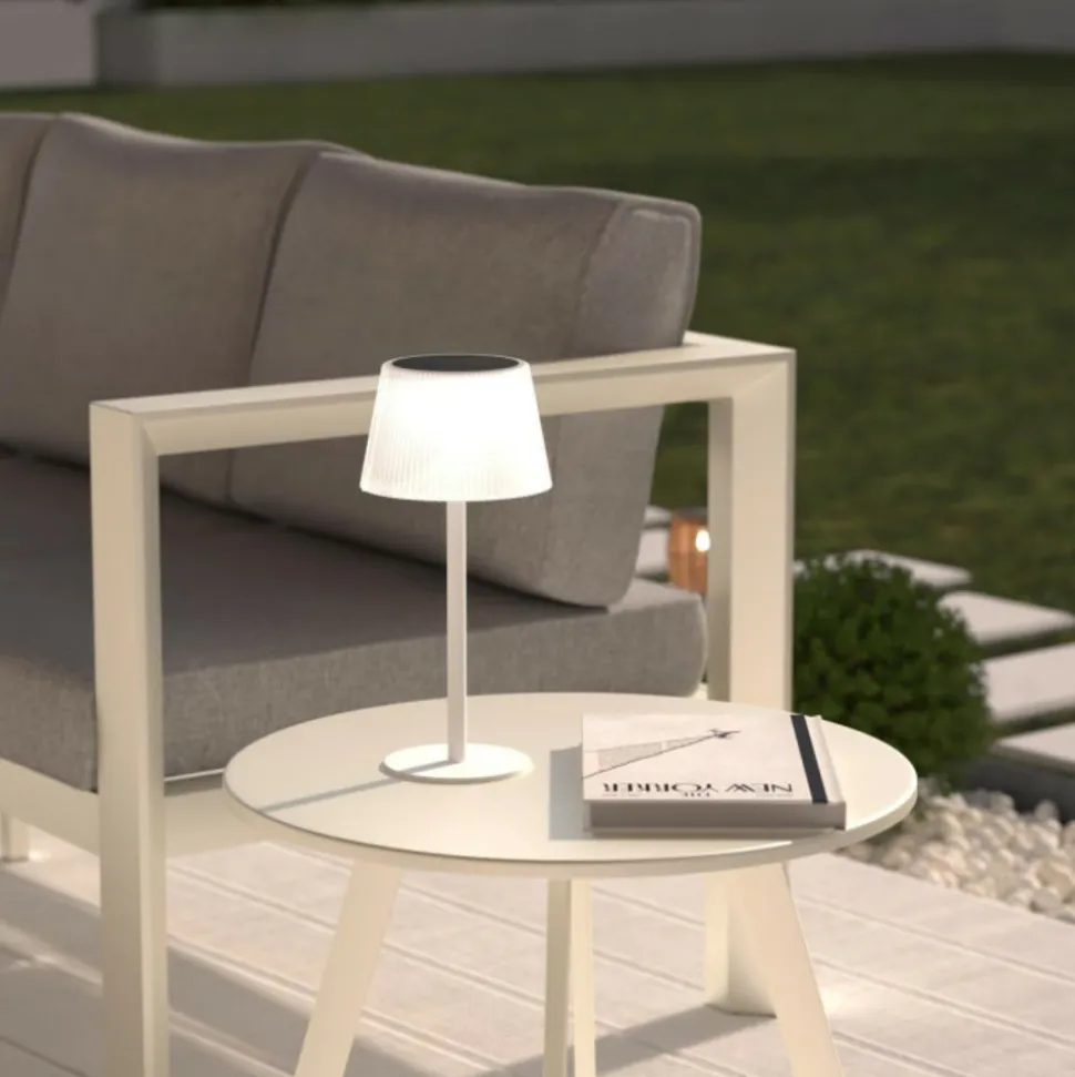 ATMOSPHERA CREATEUR D'INTERIEUR - Lampe d extérieur solaire et usb "katy" blanc h30cm