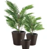 AUBRY GASPARD - Cache-pots en résine tressée (lot de 3) ronde