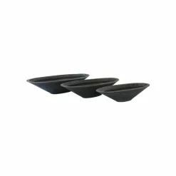 AUBRY GASPARD - Corbeilles ovales en zinc noir (lot de 3)