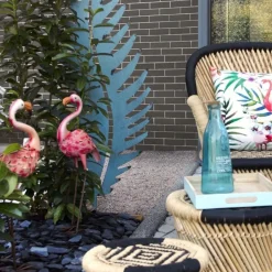 AUBRY GASPARD - Flamant rose en métal laqué lot de 2