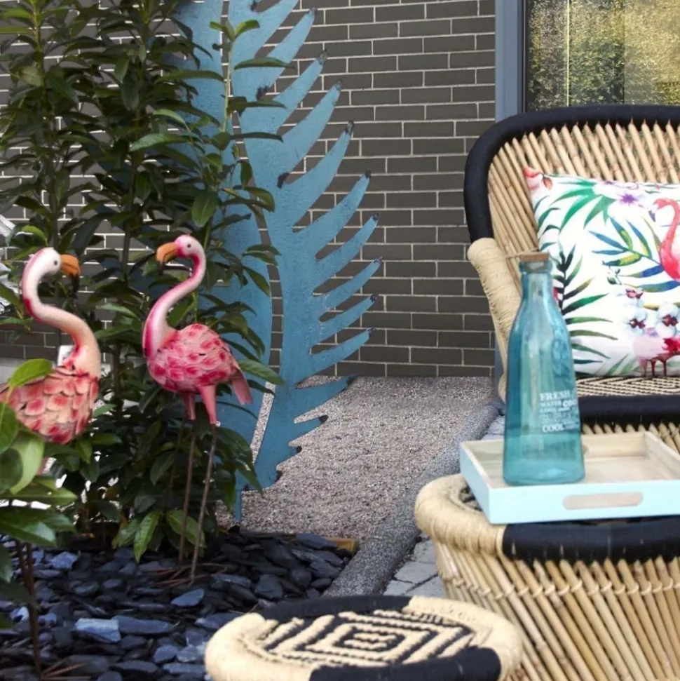 AUBRY GASPARD - Flamant rose en métal laqué lot de 2