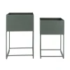 AUBRY GASPARD - Sellettes de jardin en métal (lot de 2) carré