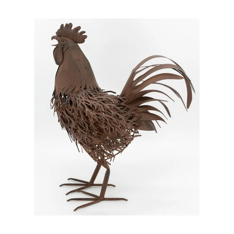 AUBRY GASPARD - Statue décorative en métal vieilli coq