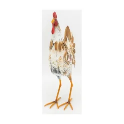 AUBRY GASPARD - Statue de coq en métal coloré