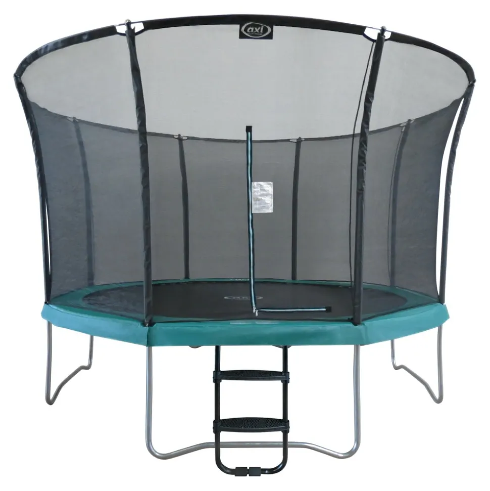AXI - Axi denver trampoline rond avec échelle & filet ø 366 cm en vert