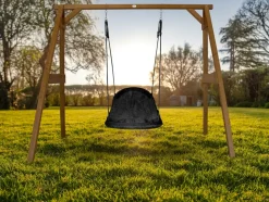 AXI - Axi portique en bois fsc marron avec balançoire nid d'oiseau enfant 100 cm roxy