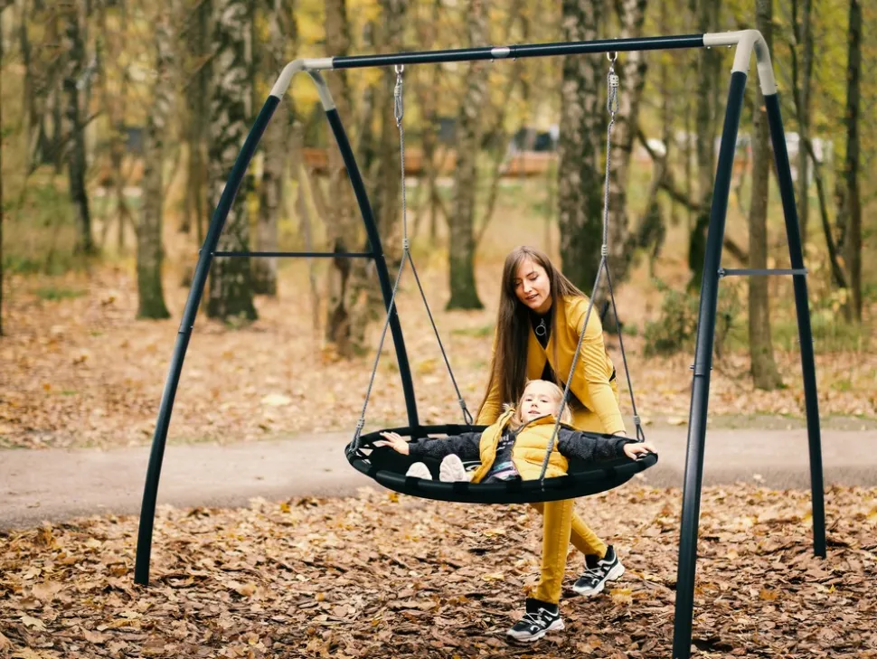 AXI - Axi portique en métal avec balançoire nid d'oiseau enfant