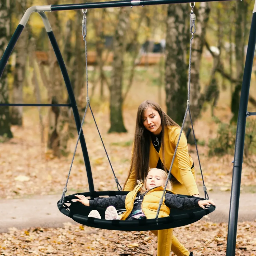 AXI - Axi portique en métal avec balançoire nid d'oiseau enfant