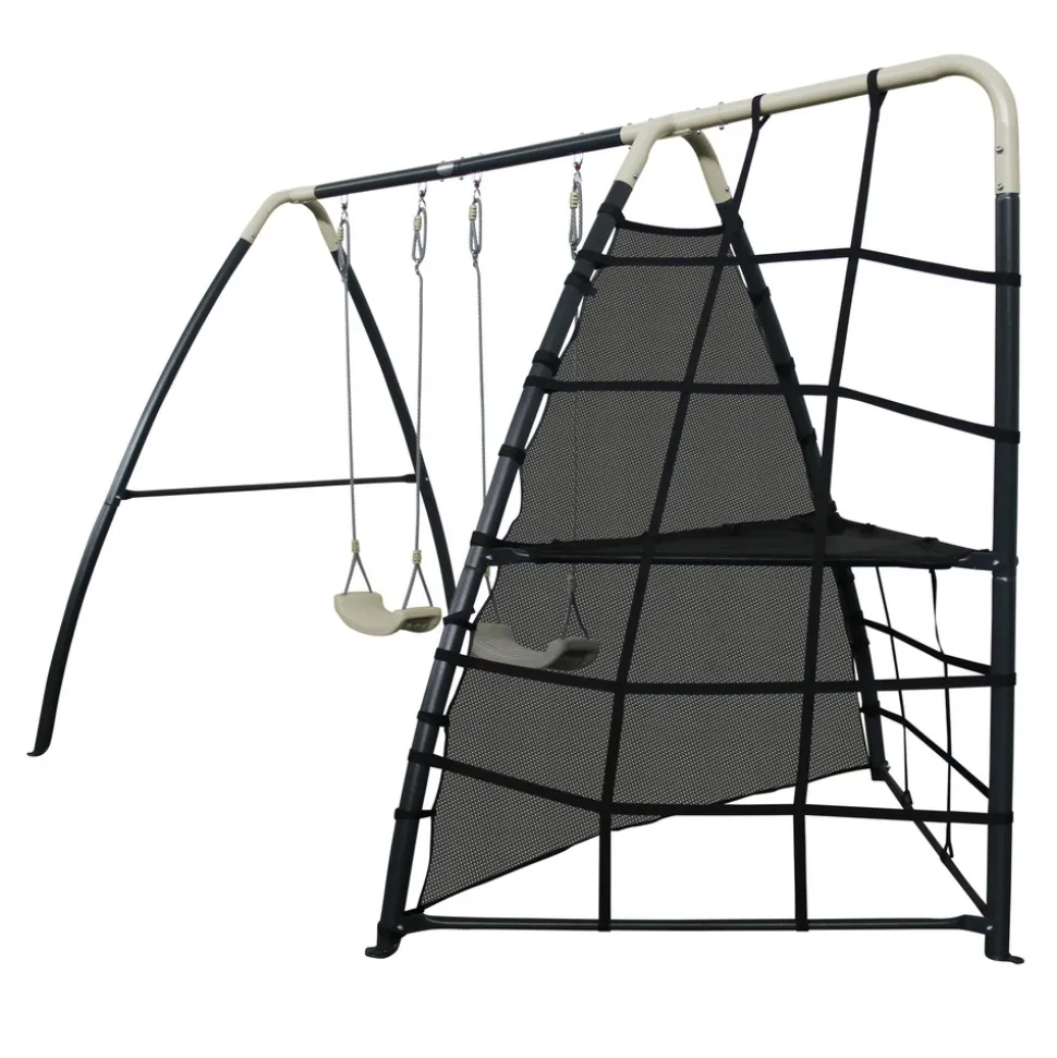 AXI - Axi set de balançoire en métal en anthracite & crème