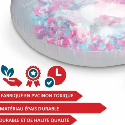BB LOISIR - Ballon flotteur signe gonflable pour piscines xxl 183x162x117 cm pour adultes et enfants à partir de 14 ans bouée de natation