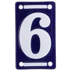 BEST FOR BOOTS - Numéro de maison en fer émaillé chiffre 6