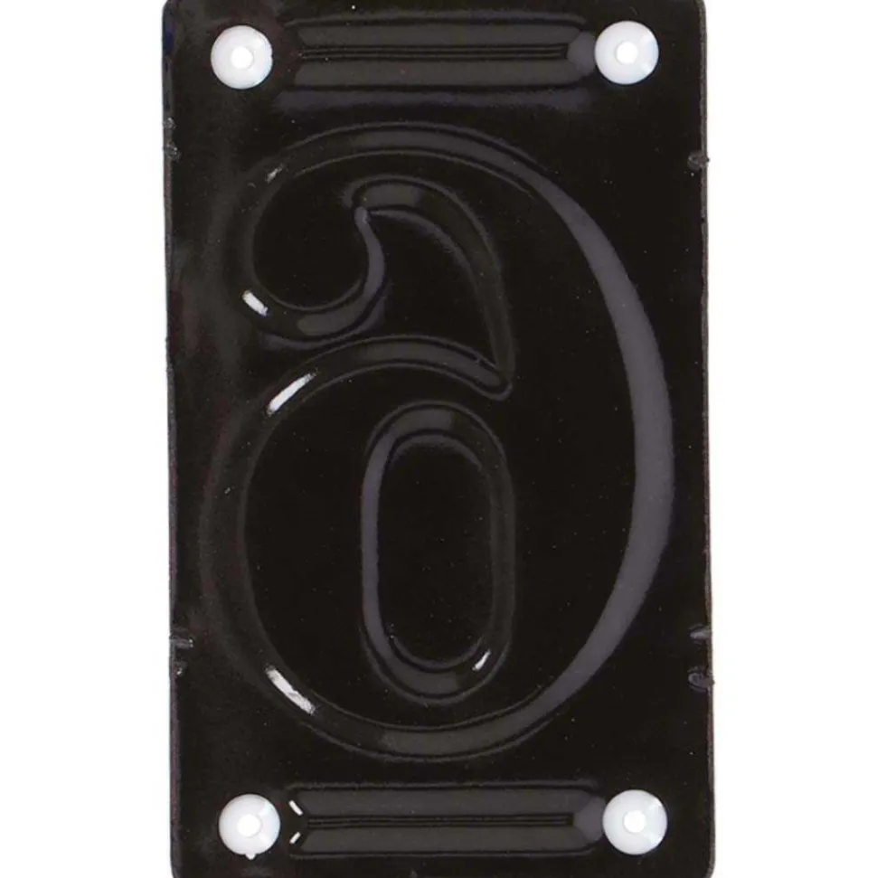 BEST FOR BOOTS - Numéro de maison en fer émaillé chiffre 6