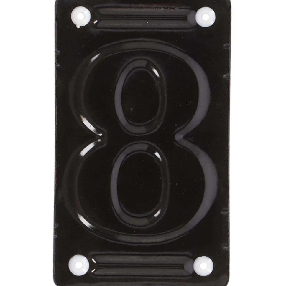 BEST FOR BOOTS - Numéro de maison en fer émaillé chiffre 8