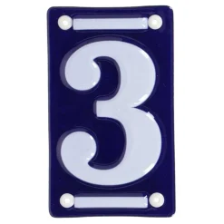 BEST FOR BOOTS - Numéro de maison en fer émaillé chiffre 3