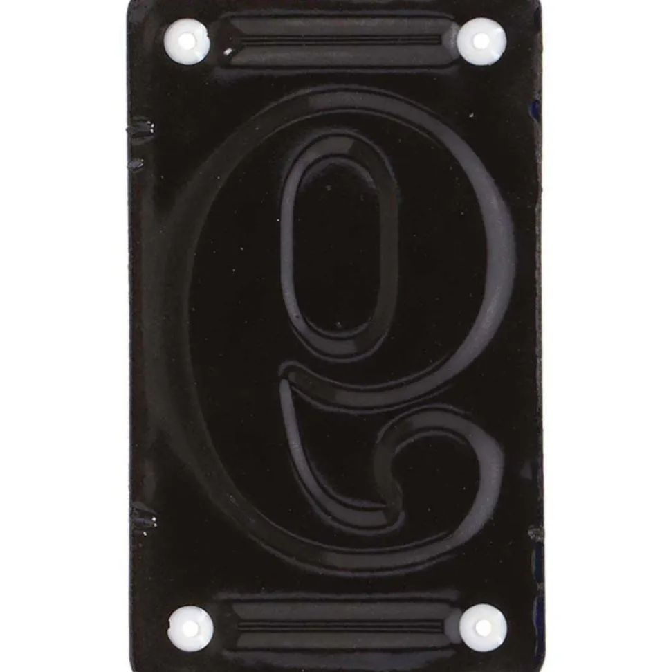 BEST FOR BOOTS - Numéro de maison en fer émaillé chiffre 9