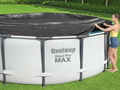 BESTWAY - Bâche de protection 4 saisons pour piscine tubulaire steel pro ronde ø 3,05 m