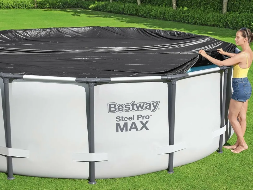 BESTWAY - Bâche de protection 4 saisons pour piscine tubulaire steel pro ronde ø 3,05 m